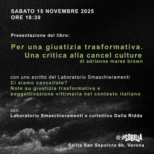 Per una giustizia trasformativa - Una critica alla cancel culture
