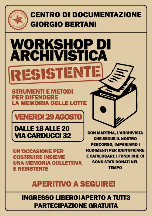 Workshop di archivistica resistente