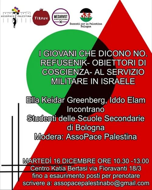 Refusenik obiettori di coscienza al serivizo militare in Israele