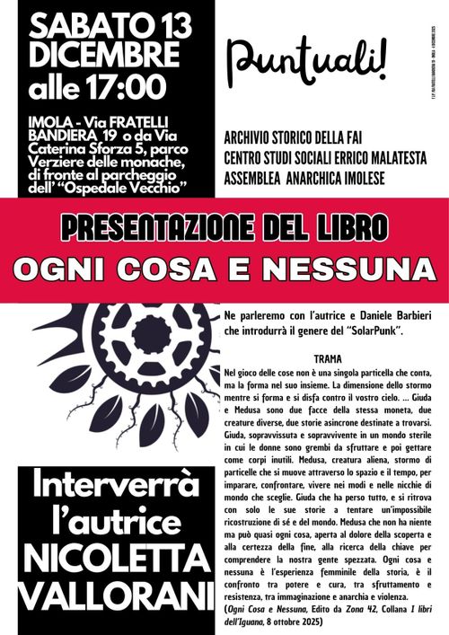 PRESENTAZIONE DEL LIBRO "OGNI COSA E NESSUNA"