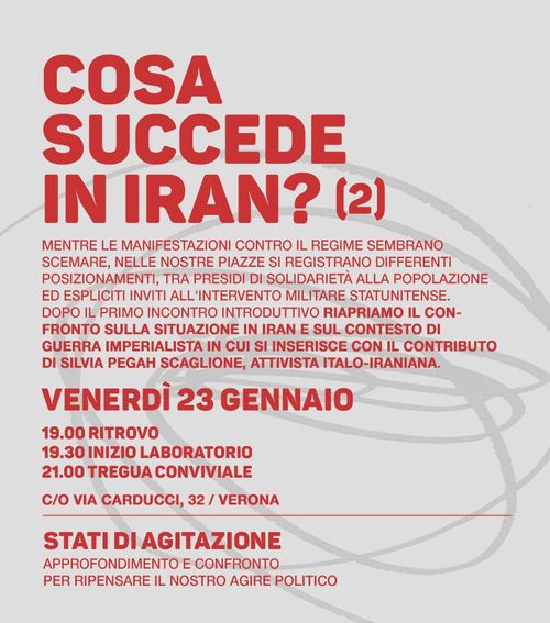 Venerdì in via Carducci: lab. "Stati di Agitazione"