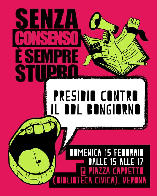 SENZA CONSENSO È STUPRO! manifestazione contro il DDL Bongiorno
