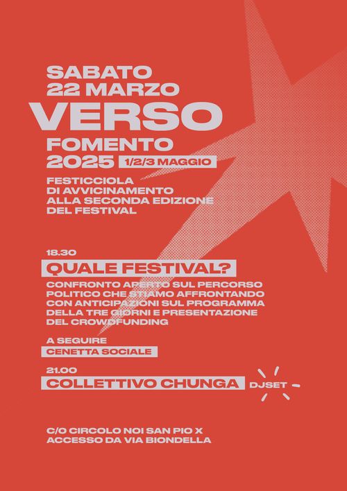 Verso FOMENTO 2025. Festicciola di avvicinamento alla II edizione del festival